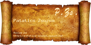 Patatics Zsuzsa névjegykártya